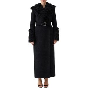 Versace Jeans Couture, Dames, Mantels, Zwart, Maat: S Tweed,