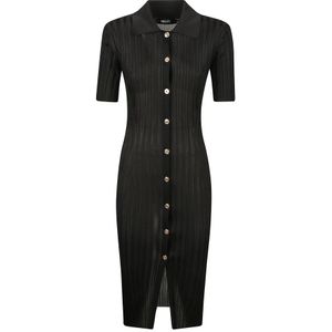 Versace, Dames, Jurken, Zwart, Maat: 2XS Katoen,
