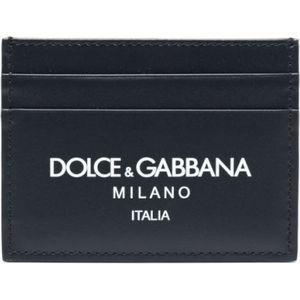 Dolce & Gabbana, Heren, Accessoires, Blauw, Maat: ONE Size Leer,