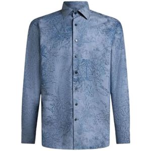Etro, Heren, Overhemden, Blauw, Maat: XL Katoen,