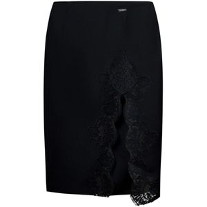Dsquared2, Dames, Rokken, Zwart, Maat: XS Wol,
