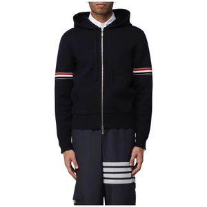 Thom Browne, Heren, Sweatshirts & Hoodies, Zwart, Maat: XL Katoen,
