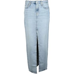Calvin Klein Jeans, Dames, Rokken, Blauw, Maat: W26 Katoen,