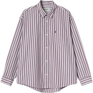 Carhartt Wip, Heren, Overhemden, Roze, Maat: XS Katoen,