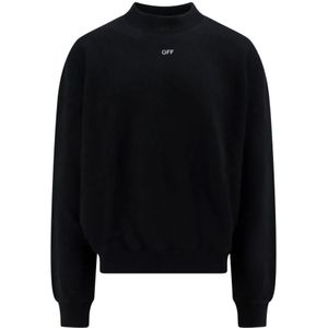 Off White, Heren, Sweatshirts & Hoodies, Zwart, Maat: S Katoen,