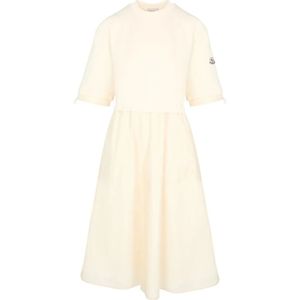 Moncler, Dames, Jurken, Beige, Maat: S Katoen,