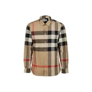 Burberry Normaal Overhemd , Beige , Heren , Maat: XL