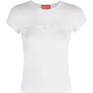 Diesel, Dames, Tops, Wit, Maat: M Katoen,