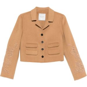 Ermanno Scervino, Dames, Jassen, Beige, Maat: M Wol,
