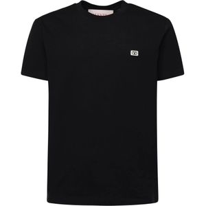 Valentino Garavani, Heren, Tops, Zwart, Maat: M Katoen,