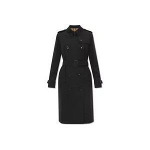 Burberry Kensington Lange Trenchcoat , Black , Dames , Maat: M