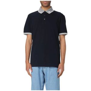 Emporio Armani, Heren, Tops, Blauw, Maat: 2XL