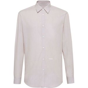 Dsquared2, Heren, Overhemden, Roze, Maat: M Katoen,