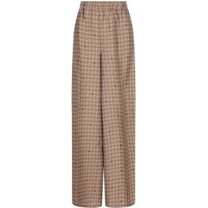 Max Mara, Dames, Broeken, Bruin, Maat: M Zijde,