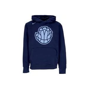 Nike Essential Fleece Hoodie - NBA Stijl , Blue , Heren , Maat: XL