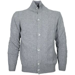 Cashmere Company, Heren, Truien, Grijs, Maat: M Wol,
