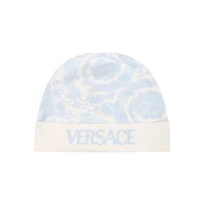 Versace Barok Print Pasgeboren Hoed , Blue , unisex , Maat: 42 CM