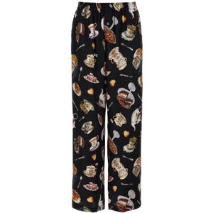 Moschino, Dames, Broeken, Veelkleurig, Maat: XS Zijde,