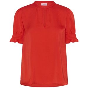 Saint Tropez, Dames, Blouses & Shirts, Oranje, Maat: L Lame,
