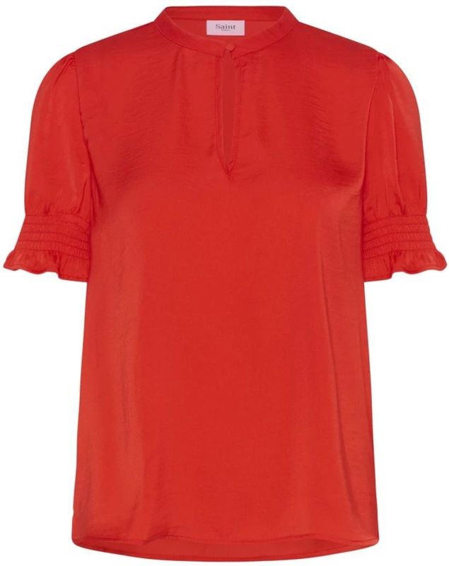 Saint Tropez, Dames, Blouses & Shirts, Oranje, Maat: L Lame,