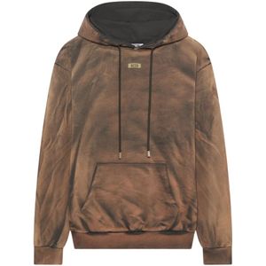 Gcds, Heren, Sweatshirts & Hoodies, Bruin, Maat: L Katoen,