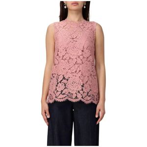 Dolce & Gabbana, Dames, Tops, Roze, Maat: S
