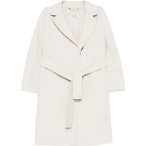 Max Mara, Dames, Mantels, Wit, Maat: S Wol,