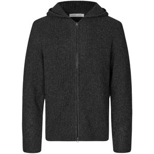 Samsøe Samsøe, Heren, Sweatshirts & Hoodies, Zwart, Maat: S Wol,