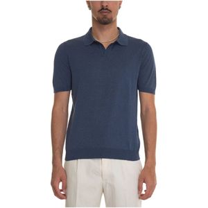 Gran Sasso, Heren, Tops, Blauw, Maat: 3XL Zijde,