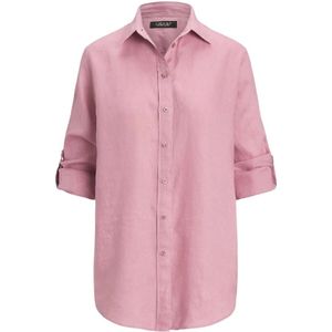Ralph Lauren, Dames, Blouses & Shirts, Roze, Maat: L Linnen,