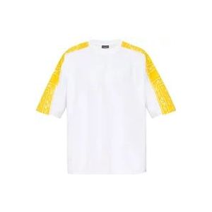 Jacquemus Paisley Geborduurd T-Shirt , White , Heren , Maat: XS