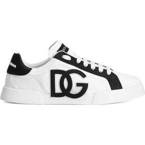 Dolce & Gabbana - Sneakers - Katoen/Kalfsleer - Comfortabel en Veelzijdig