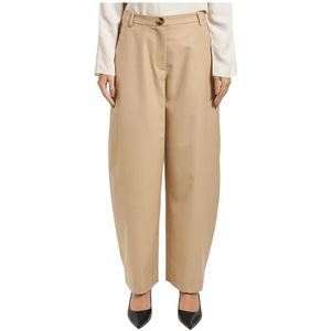 Armani Exchange, Dames, Broeken, Beige, Maat: 2XS Viscose,