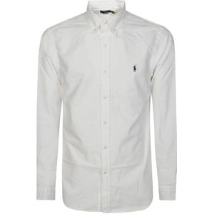 Polo Ralph Lauren, Heren, Overhemden, Wit, Maat: S Katoen,