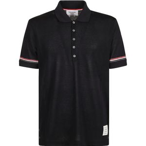 Thom Browne, Heren, Tops, Blauw, Maat: M Katoen,