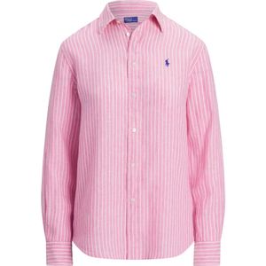 Polo Ralph Lauren, Dames, Blouses & Shirts, Roze, Maat: S Linnen,