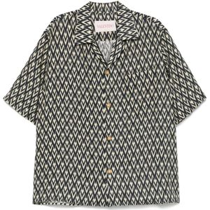 Valentino, Heren, Overhemden, Veelkleurig, Maat: S Linnen,