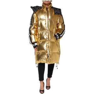 Dolce & Gabbana - Hooded Puffer Quilted - Winterjas - Goud - Volledige Rits