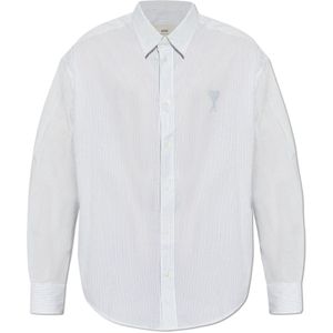 Ami Paris, Heren, Overhemden, Wit, Maat: 2XL Katoen,