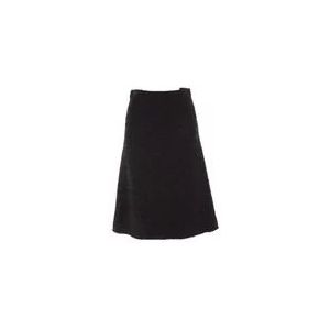 Balenciaga Zwarte Tweed Midi Rok , Black , Dames , Maat: XS