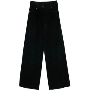 Forte Forte, Dames, Broeken, Blauw, Maat: XS Velours,