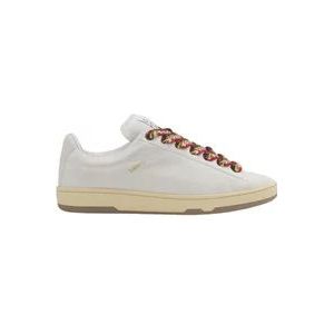 Lanvin Witte Leren Lage Sneakers , White , Heren , Maat: 43 EU