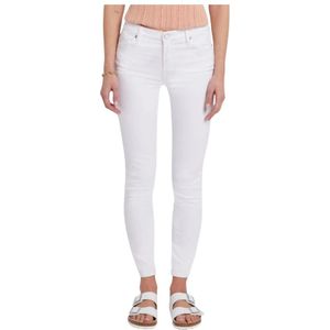 7 For All Mankind, Dames, Jeans, Wit, Maat: W24 Leer,