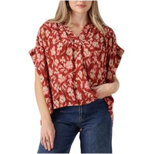 Vanessa Bruno, Dames, Blouses & Shirts, Rood, Maat: Xs/S Katoen,