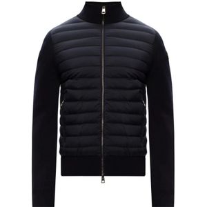 Moncler, Heren, Jassen, Blauw, Maat: 2XL Katoen,