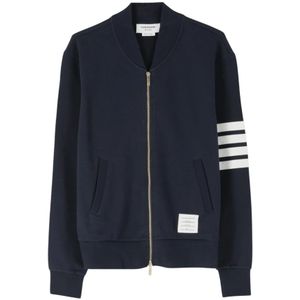 Thom Browne, Heren, Sweatshirts & Hoodies, Blauw, Maat: M