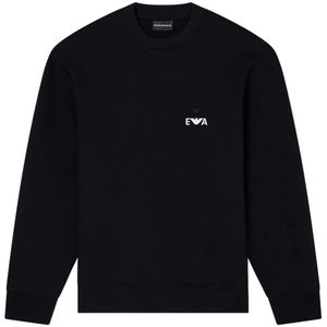 Emporio Armani, Heren, Sweatshirts & Hoodies, Zwart, Maat: L