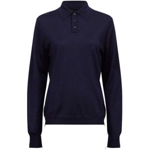 Maison Margiela, Dames, Tops, Blauw, Maat: XS Wol,