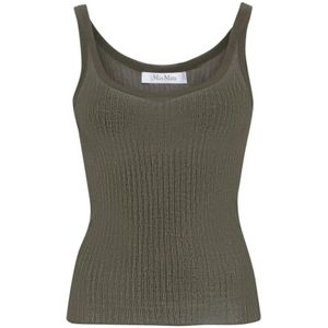 Max Mara, Dames, Tops, Groen, Maat: L Zijde,