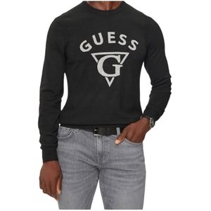 Guess, Heren, Truien, Zwart, Maat: L Jersey,